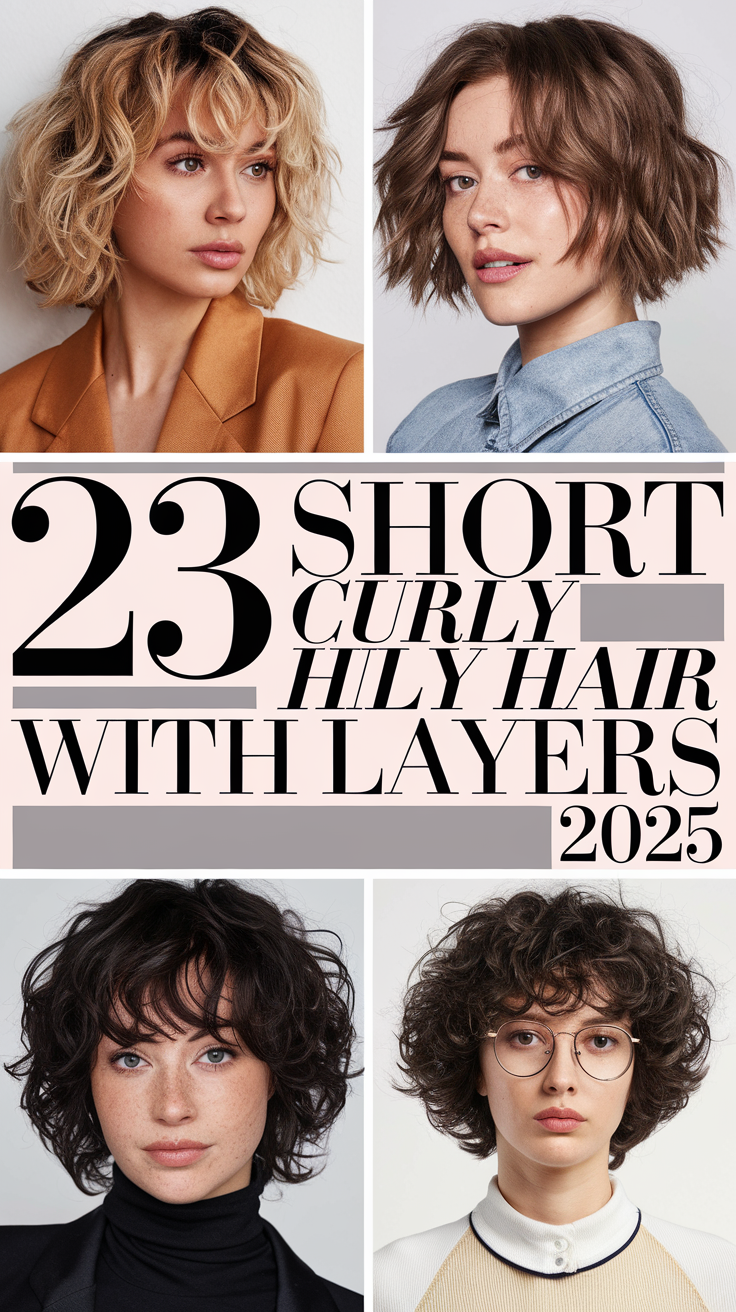 Top 23 Short Curly Hair with Layers Ideas for 2025: Messy Bobs, Bangs & Volume