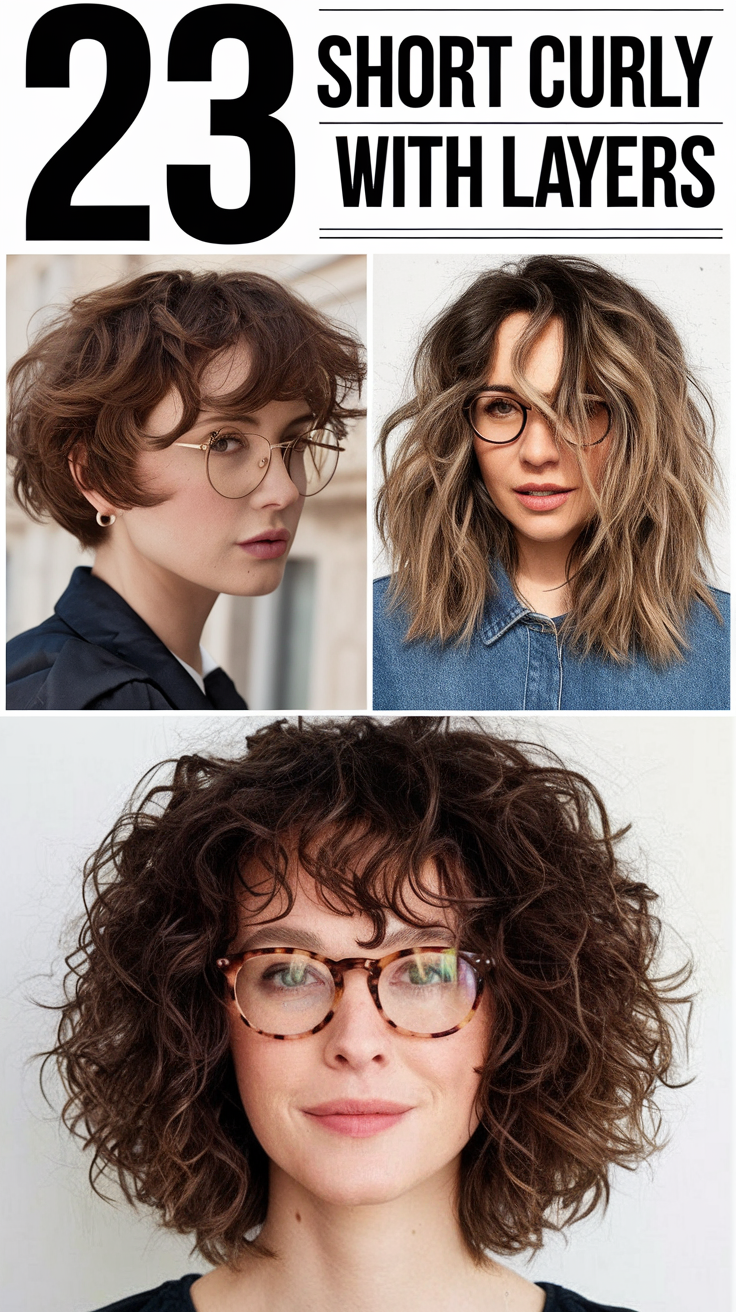 Top 23 Short Curly Hair with Layers Ideas for 2025: Messy Bobs, Bangs & Volume