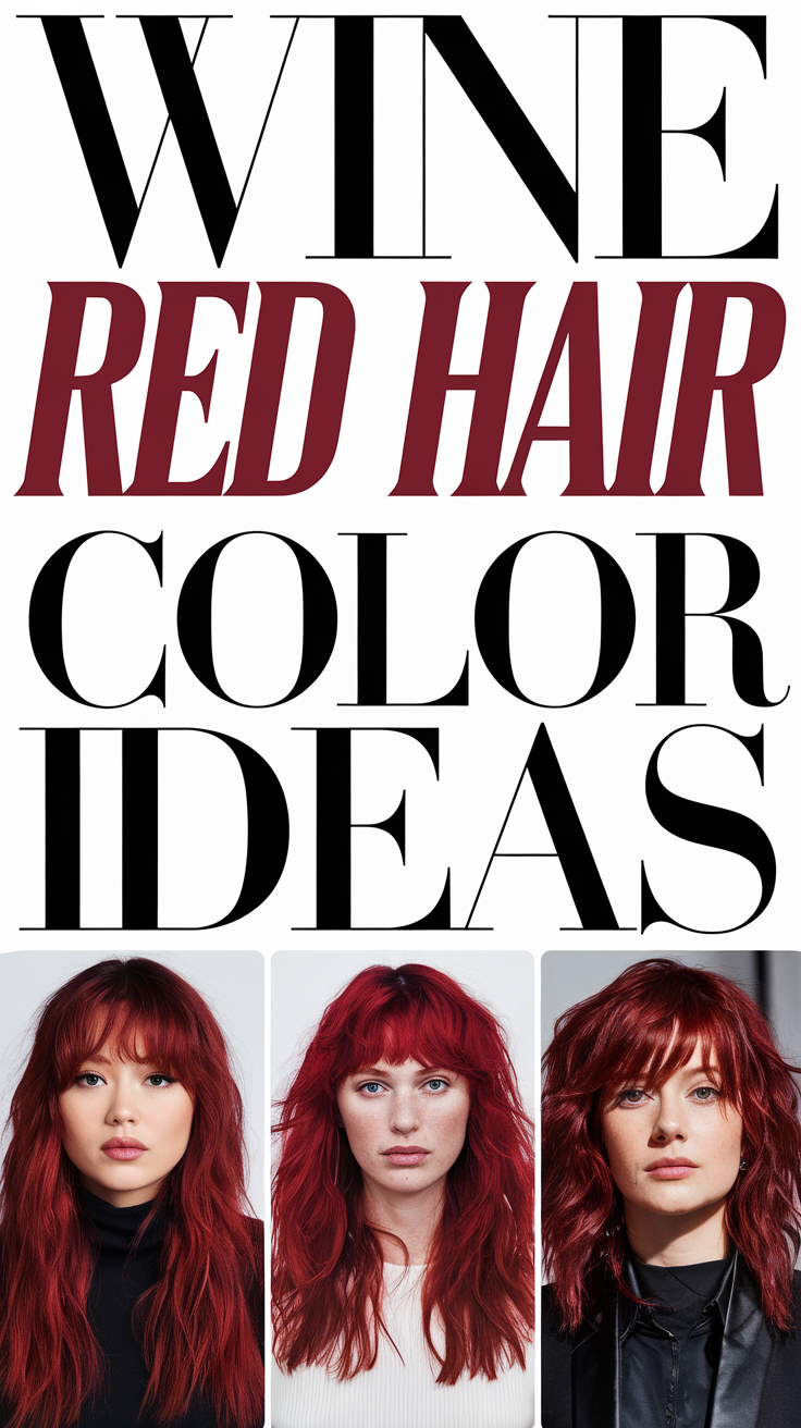 20 Bold Wine Red Hair Color Ideas for 2025: Styles for Brunettes and Beyond