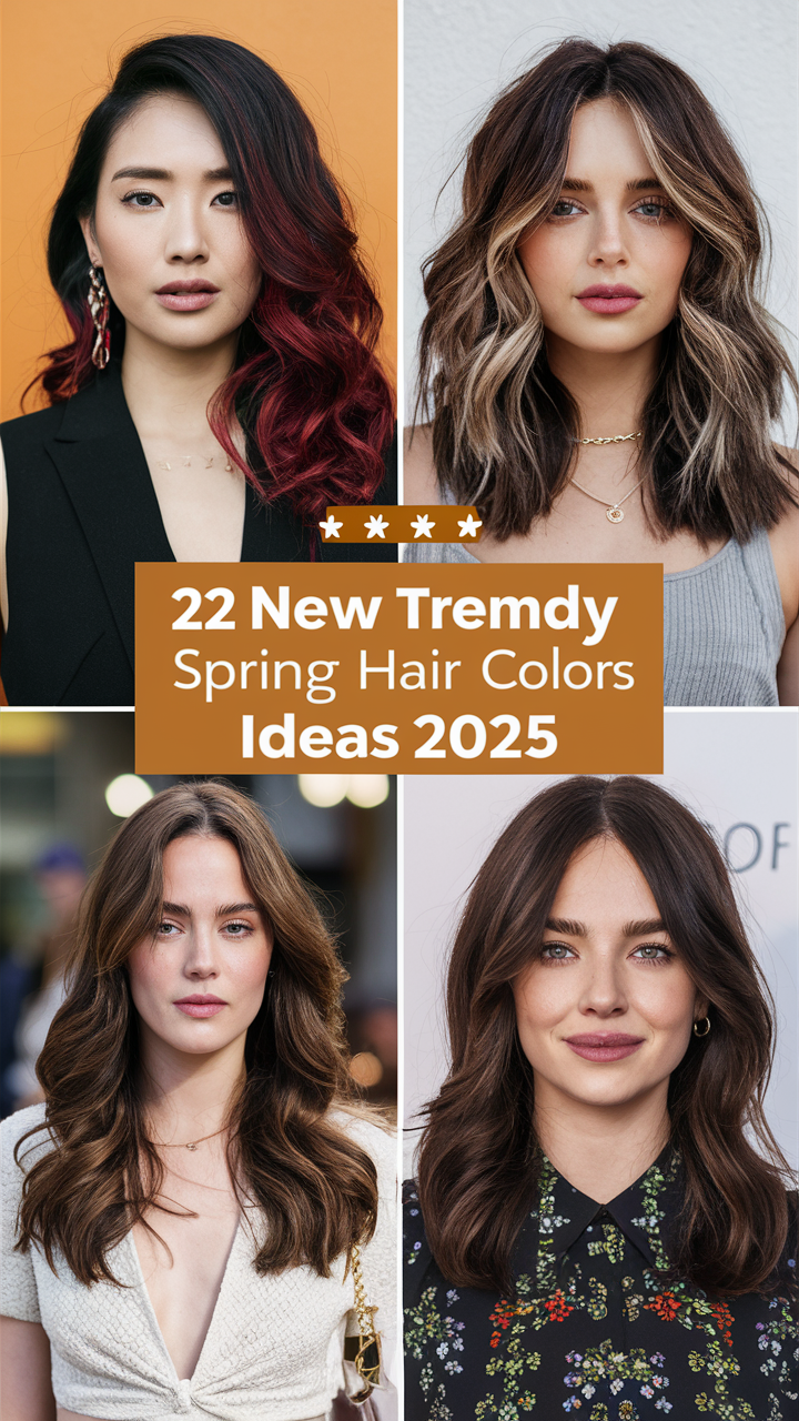 22 New Trendy Spring Hair Colors Ideas 2025: Bright, Soft, and Stylish Looks