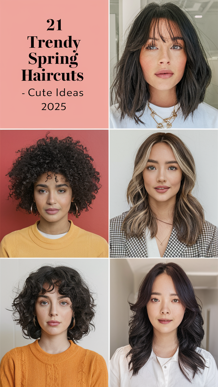 Trendy Spring Haircuts 2025: 21 Cute Ideas for Every Face Shape and Hair Type