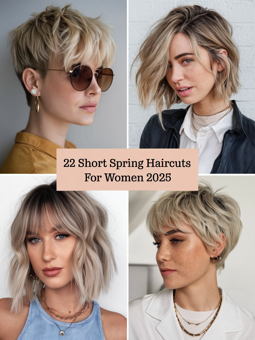 22 Trendy Short Spring Haircuts for Women 2025: Ideas for All Hair Types