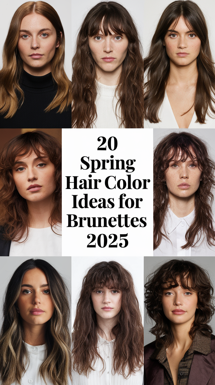 Spring Hair Color Ideas for Brunettes 2025: 20 Trendy Looks for Every Style