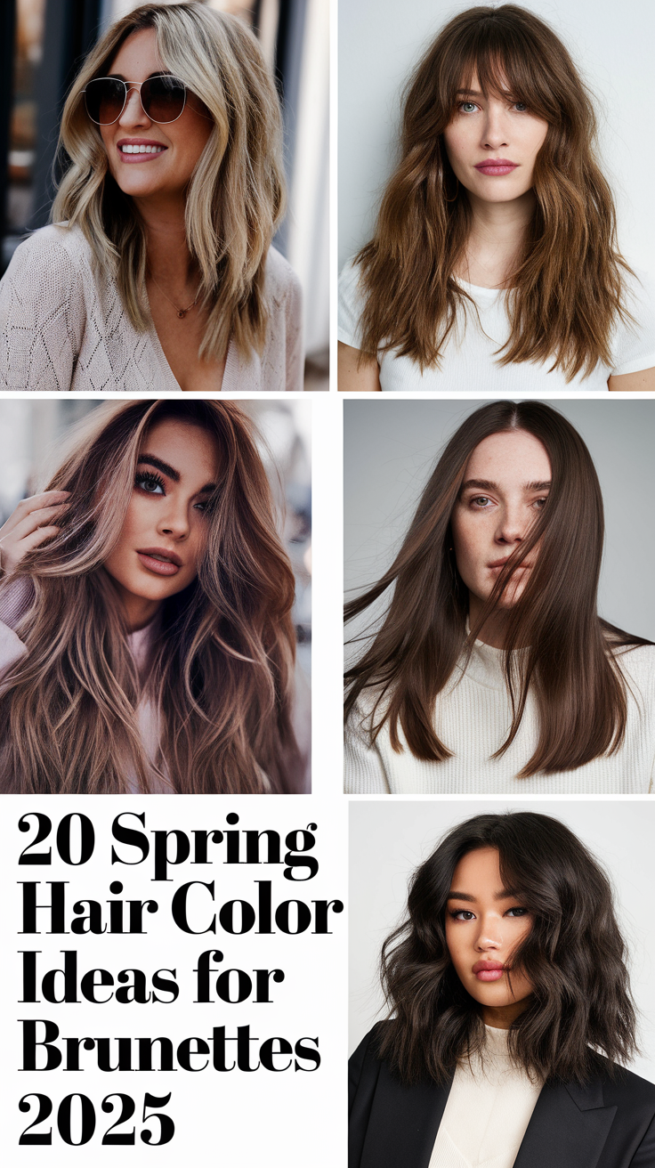 Spring Hair Color Ideas for Brunettes 2025: 20 Trendy Looks for Every Style