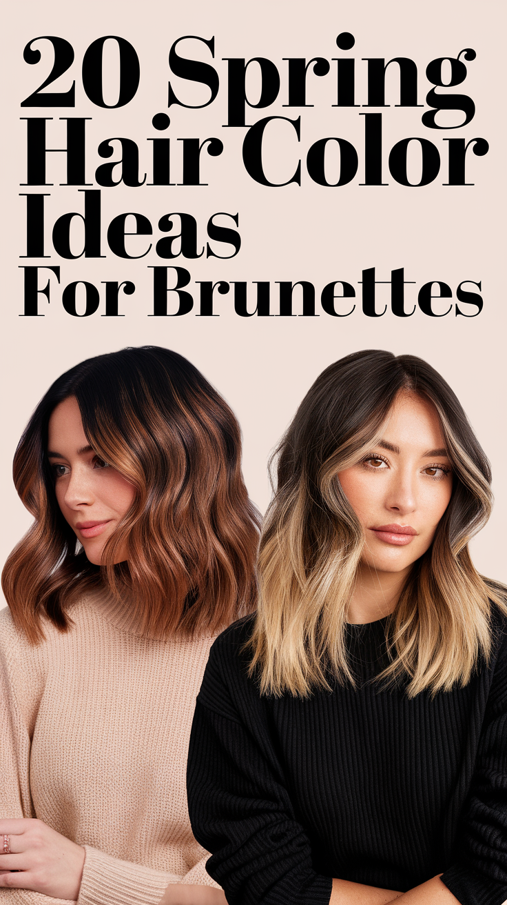 Spring Hair Color Ideas for Brunettes 2025: 20 Trendy Looks for Every Style