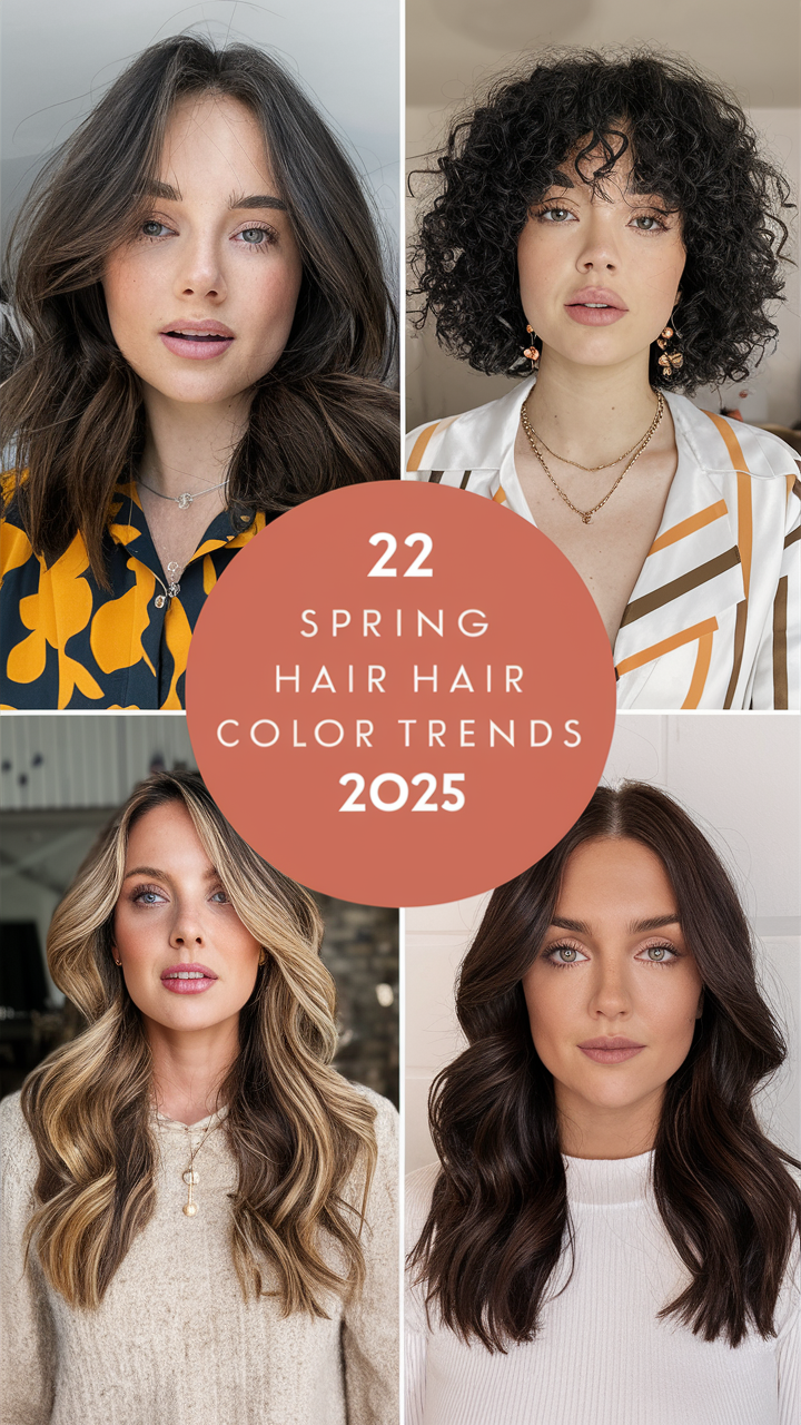 22 Spring Hair Color Trends 2025: Blonde, Brunette, Red & Curly Styles