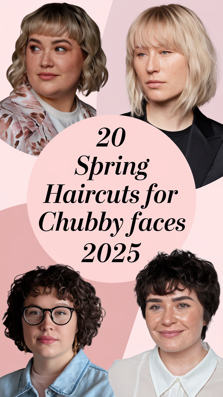 Spring Haircuts for Chubby Faces 2025: 20 Flattering Style Ideas