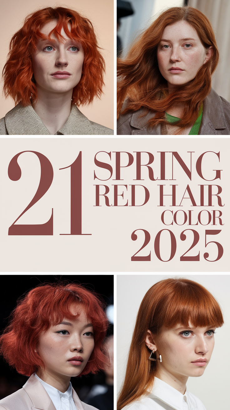 21 Stunning Spring Red Hair Color 2025 Ideas – Trends, Balayage & Highlights