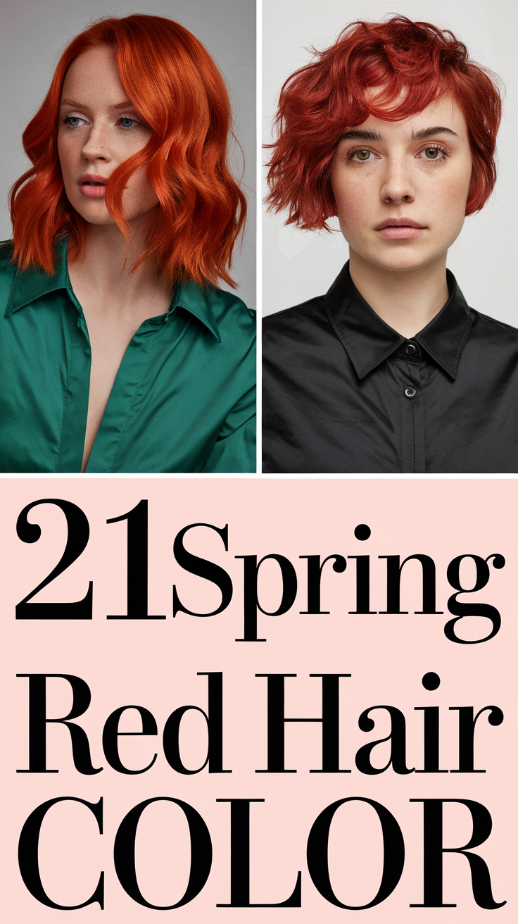 21 Stunning Spring Red Hair Color 2025 Ideas – Trends, Balayage & Highlights