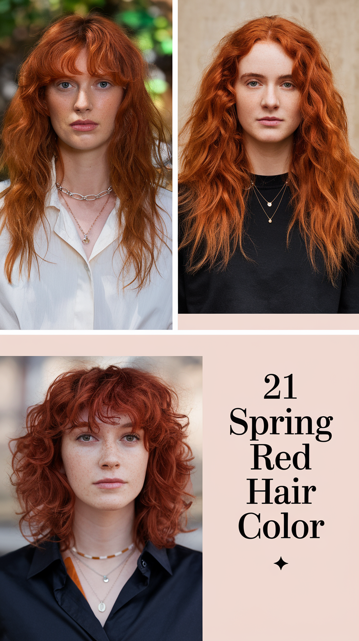 21 Stunning Spring Red Hair Color 2025 Ideas – Trends, Balayage & Highlights