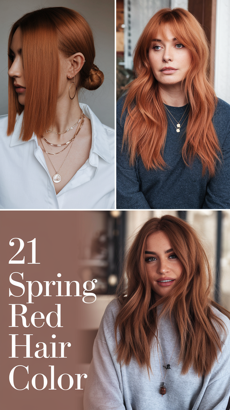 21 Stunning Spring Red Hair Color 2025 Ideas – Trends, Balayage & Highlights