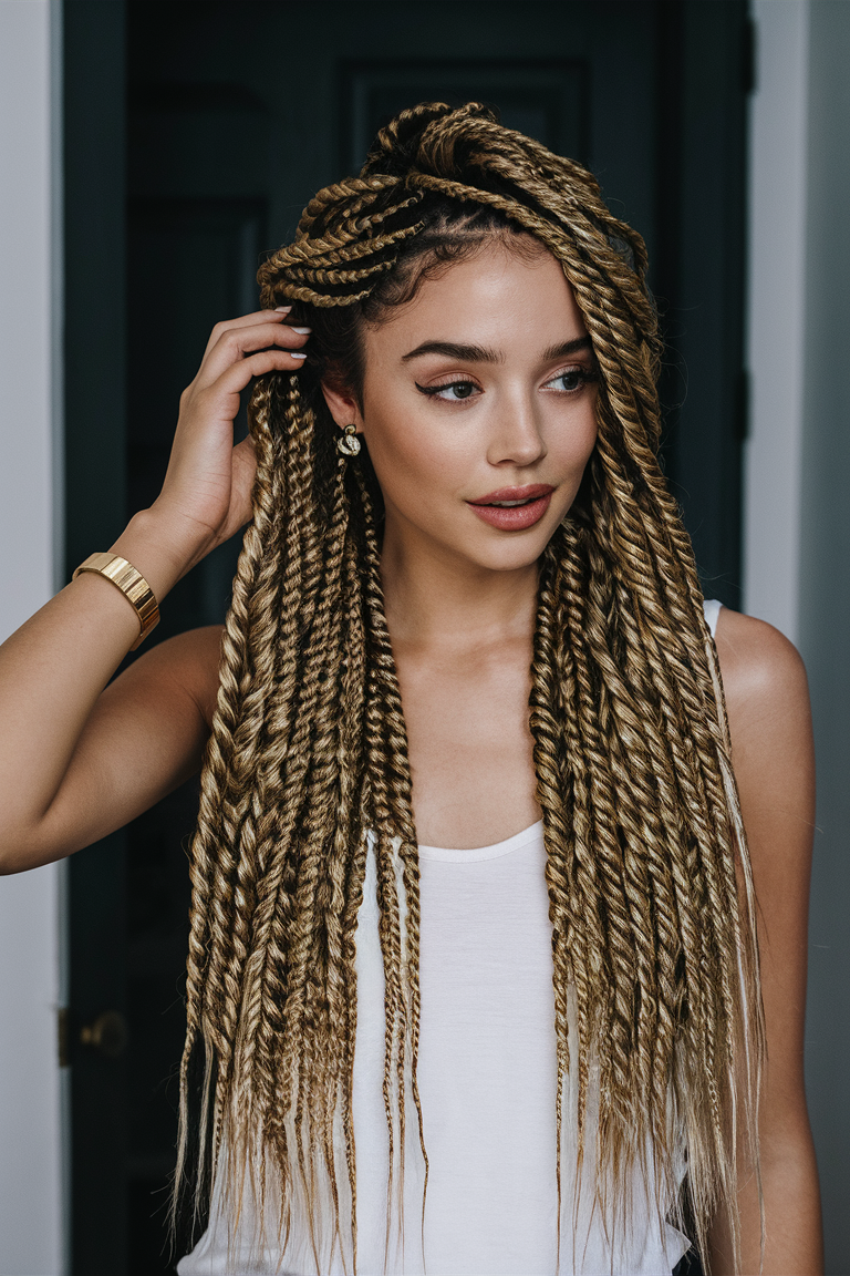 20 Ideas Trendy Spring Twist Braids 2025 – Short, Long, Knotless & Crochet Styles