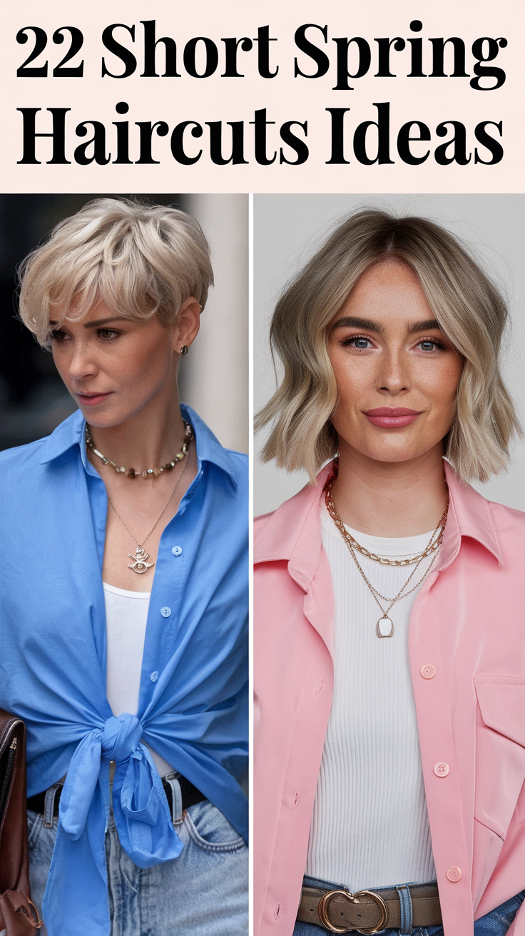 22 Short Spring Haircuts Ideas 2025 – Trendy Layers, Bangs & Wavy Styles for Women