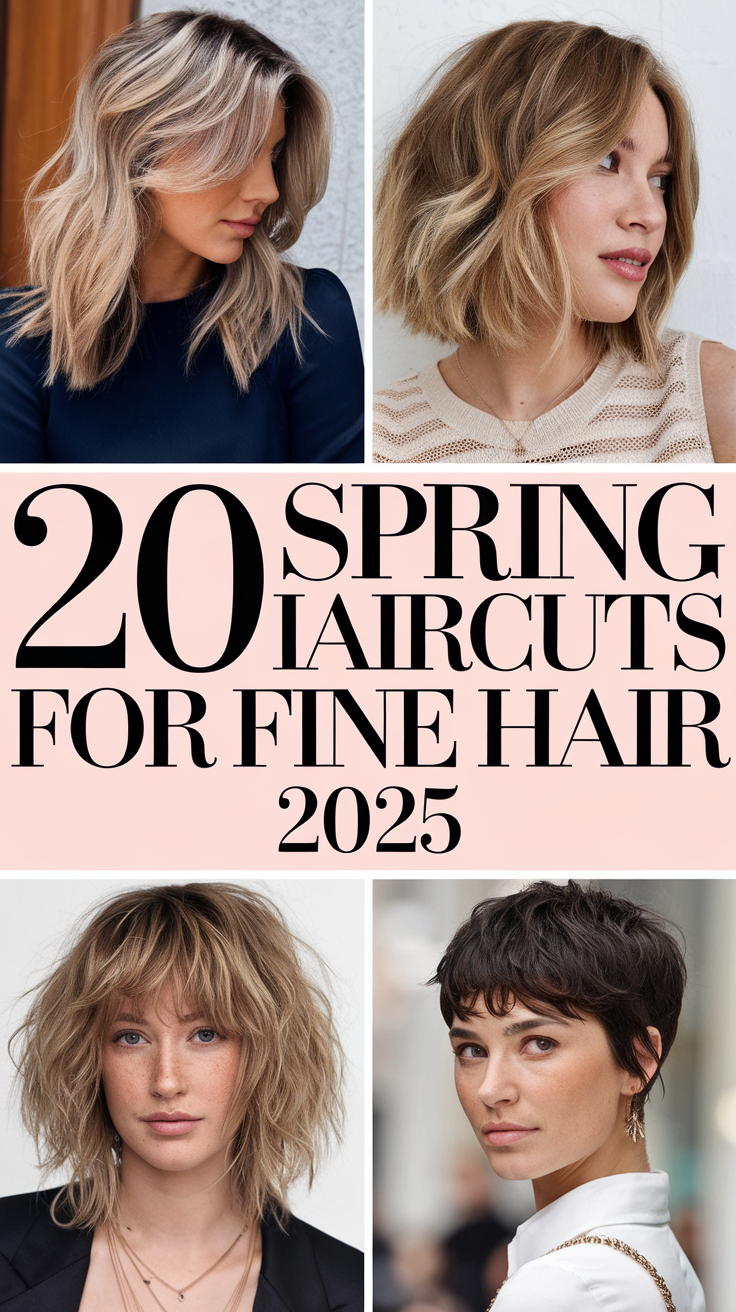 Best Spring Haircuts for Fine Hair 2025 – 20 Ideas Stylish Short, Medium & Long Looks