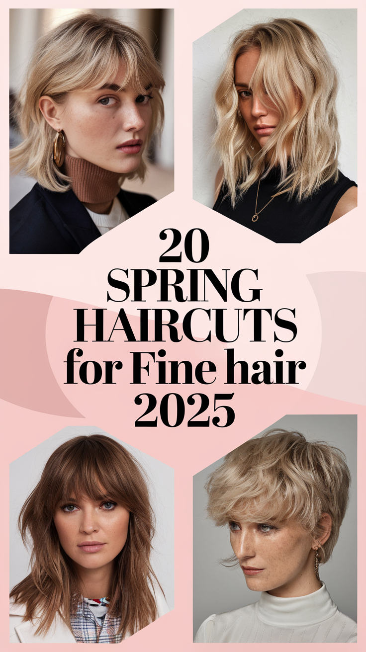 Best Spring Haircuts for Fine Hair 2025 – 20 Ideas Stylish Short, Medium & Long Looks