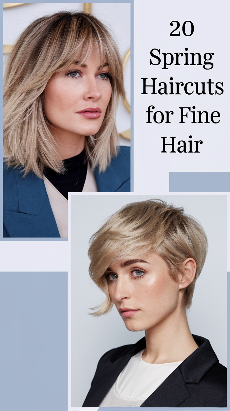 Best Spring Haircuts for Fine Hair 2025 – 20 Ideas Stylish Short, Medium & Long Looks