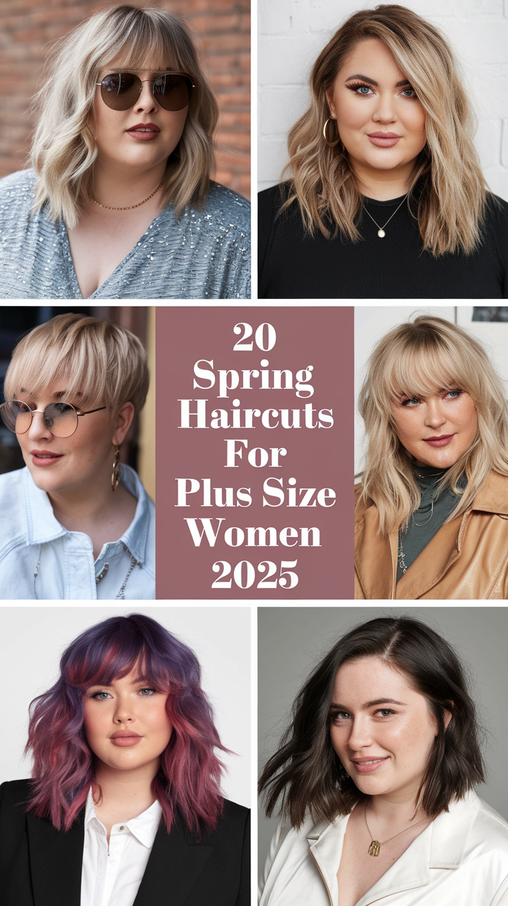 20 Trendy Spring Haircuts for Plus Size Women 2025 – Pixie, Bob, Short & Long Styles