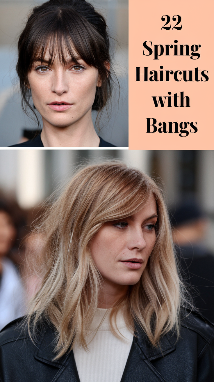 22 Trendy Spring Ideas Haircuts with Bangs 2025 for Short, Medium, and Long Hair