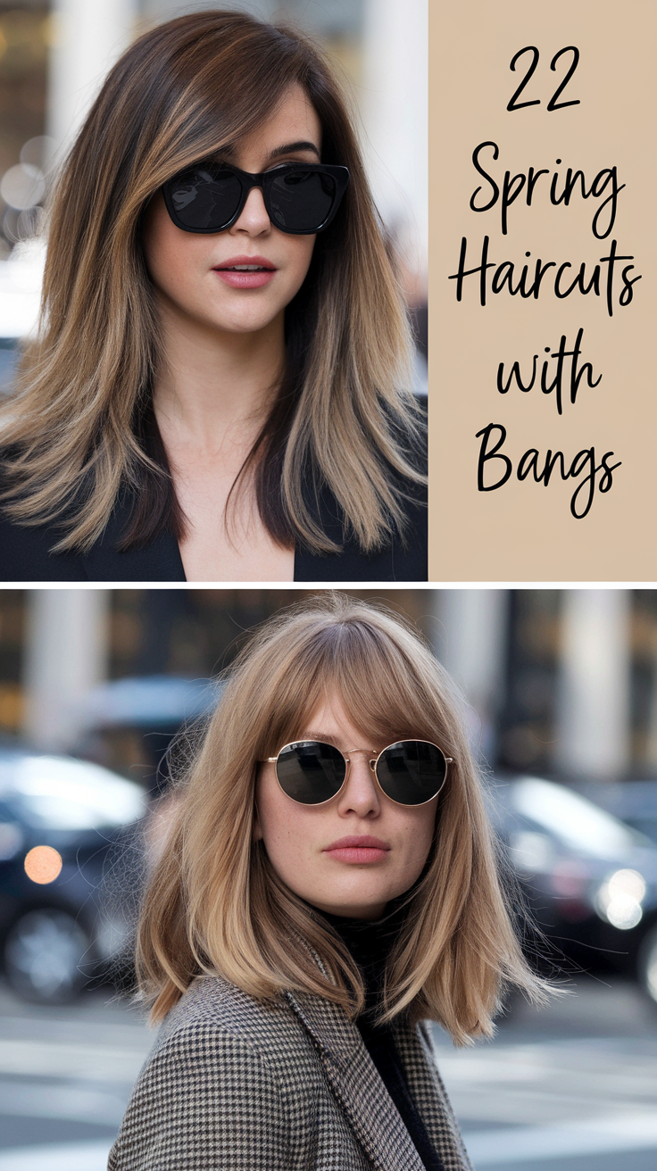 22 Trendy Spring Ideas Haircuts with Bangs 2025 for Short, Medium, and Long Hair