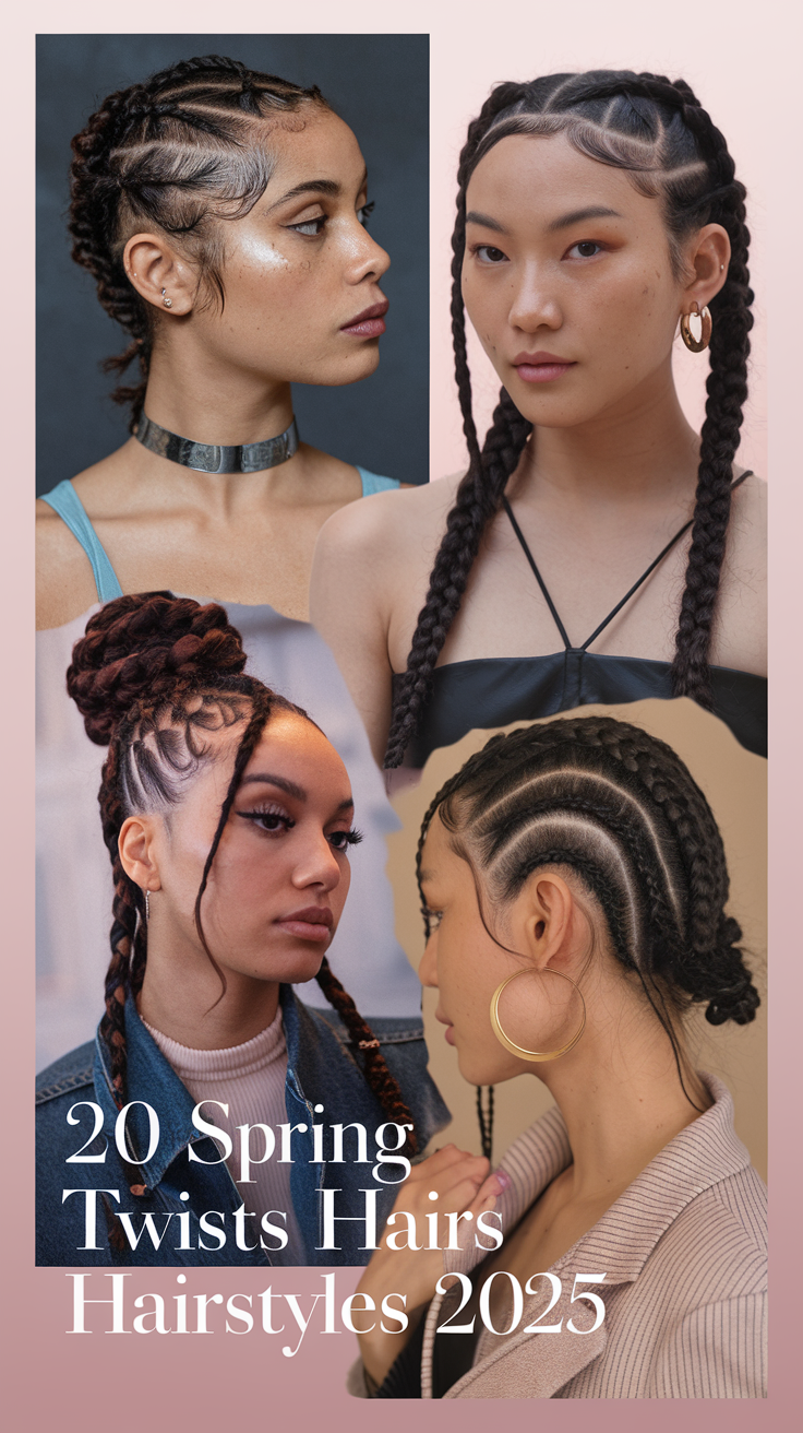 Spring Twists Hairstyles 2025: 20 Ideas Trendy Short, Long & Crochet Styles for Natural Hair