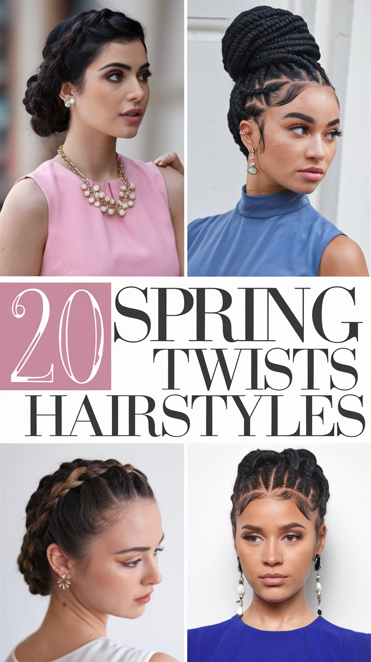 Spring Twists Hairstyles 2025: 20 Ideas Trendy Short, Long & Crochet Styles for Natural Hair