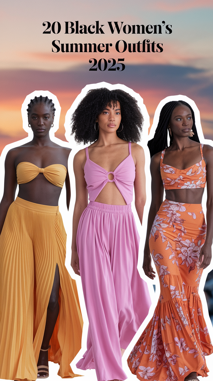 Black Women’s Summer Outfits 2025: 20 Ideas Stylish, Comfy, and Baddie-Approved Looks