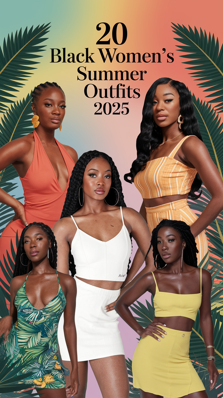 Black Women’s Summer Outfits 2025: 20 Ideas Stylish, Comfy, and Baddie-Approved Looks
