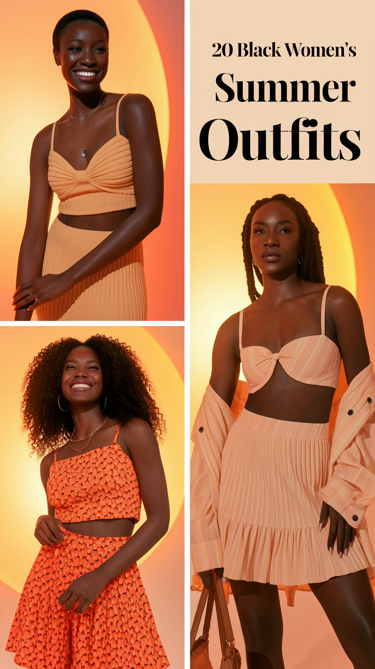 Black Women’s Summer Outfits 2025: 20 Ideas Stylish, Comfy, and Baddie-Approved Looks