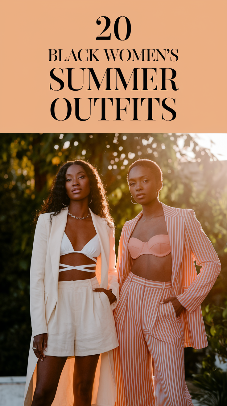Black Women’s Summer Outfits 2025: 20 Ideas Stylish, Comfy, and Baddie-Approved Looks