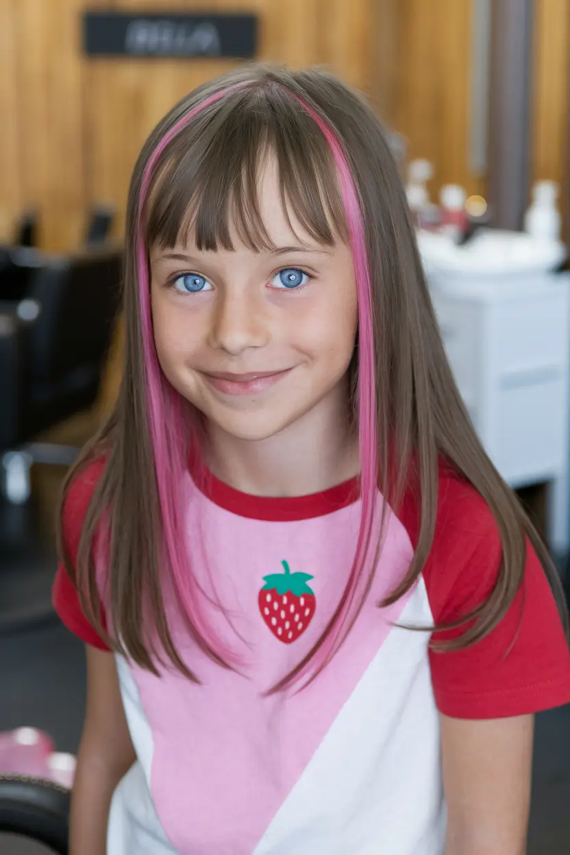 Cutest Girl Haircuts for Summer 2025 Face-Framing Highlights with Peekaboo Color