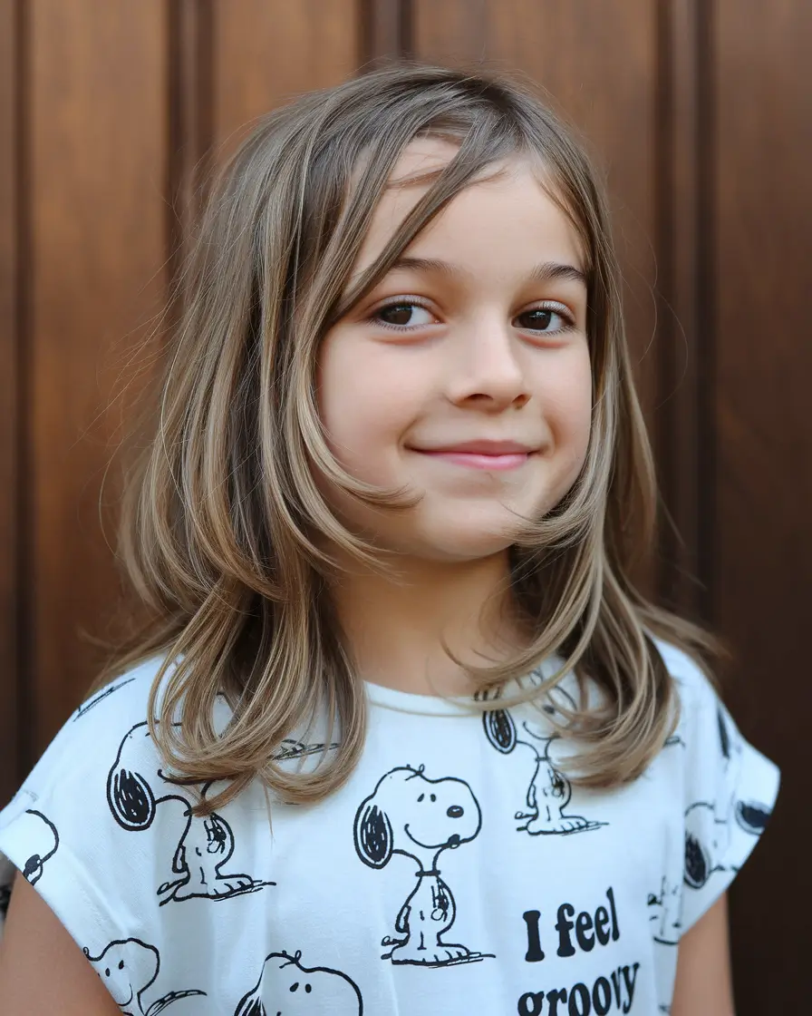 Cutest Girl Haircuts for Summer 2025 Layered Lob with Face-Framing Pieces