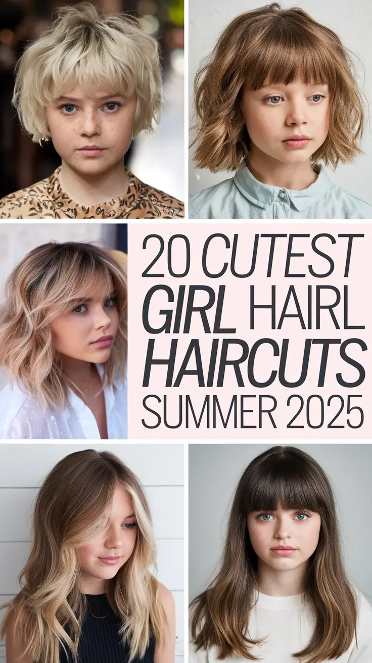 Cutest Girl Haircuts for Summer 2025: 20 Trendy & Sweet Styles for Sunshine-Ready Looks