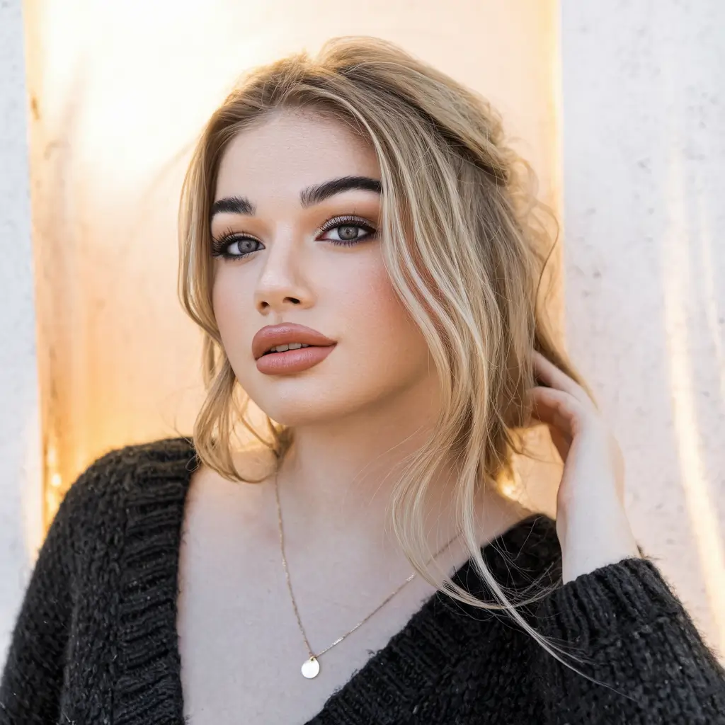 summer hair cut for chubby face Romantic Pulled-Back Layers with Face Framing Strands