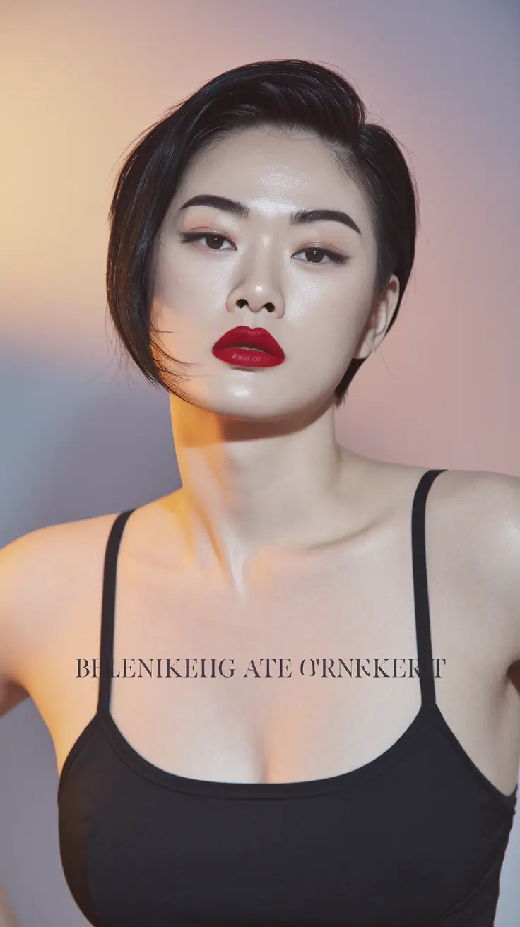 summer short hair for chubby face Edgy Chin-Length Side Sweep