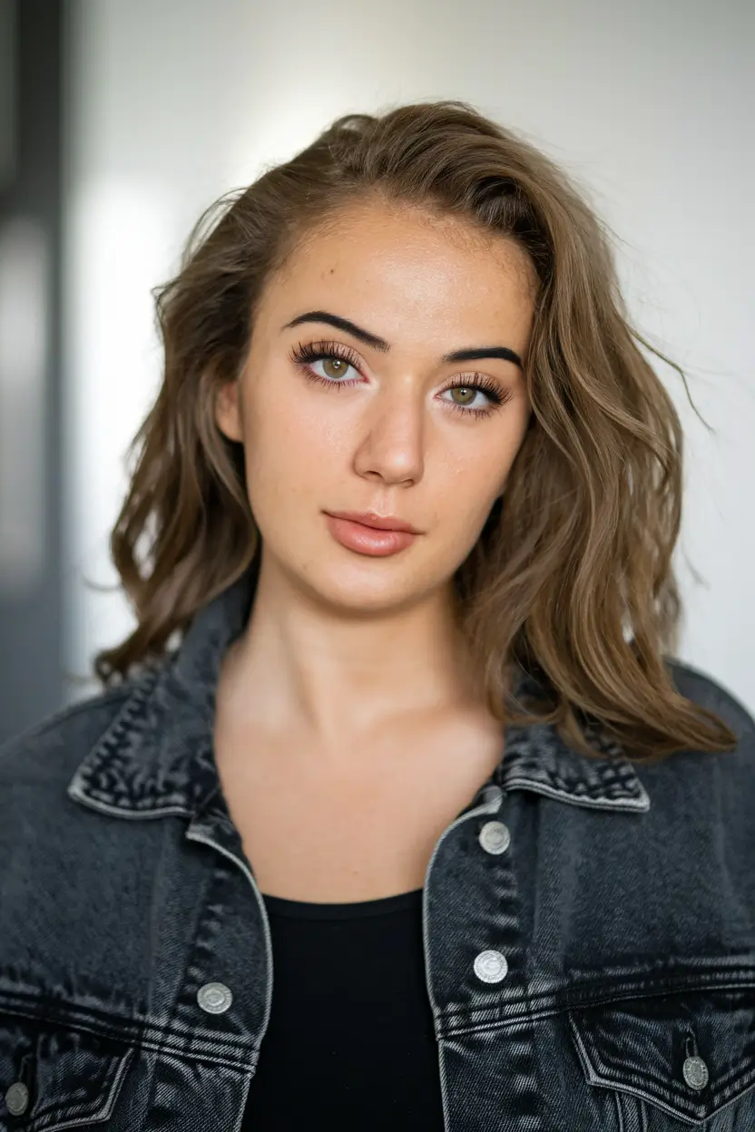 summer hair styles for round face Denim-Worthy Tousled Lob with Side Part