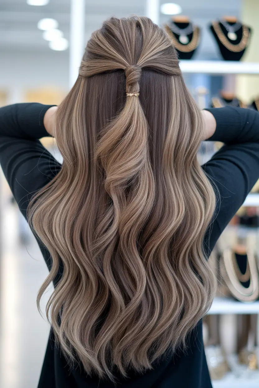 long haircut summer Romantic Half-Up Twisted Style