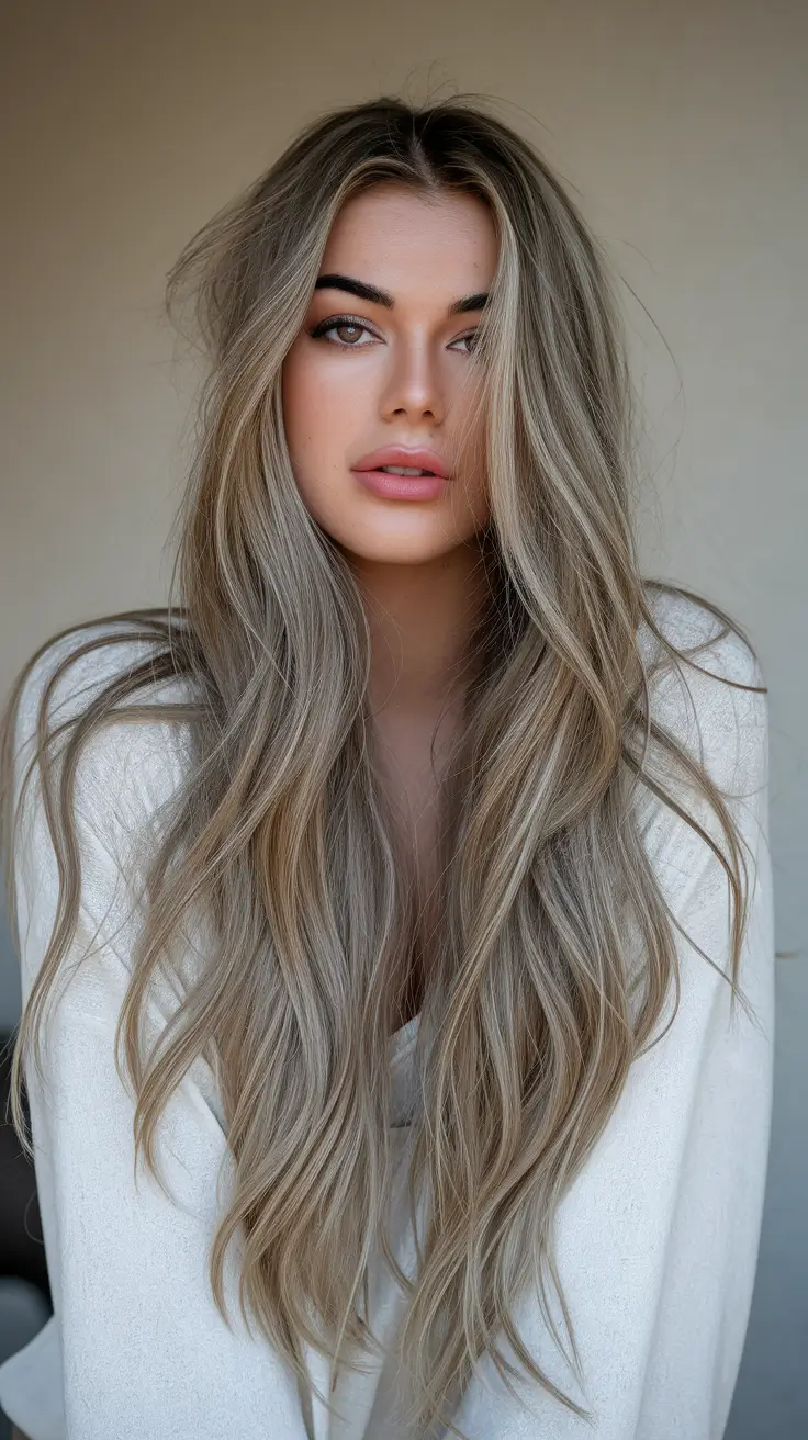 long haircut summer Natural-Looking Rooty Balayage with Fluffy Texture