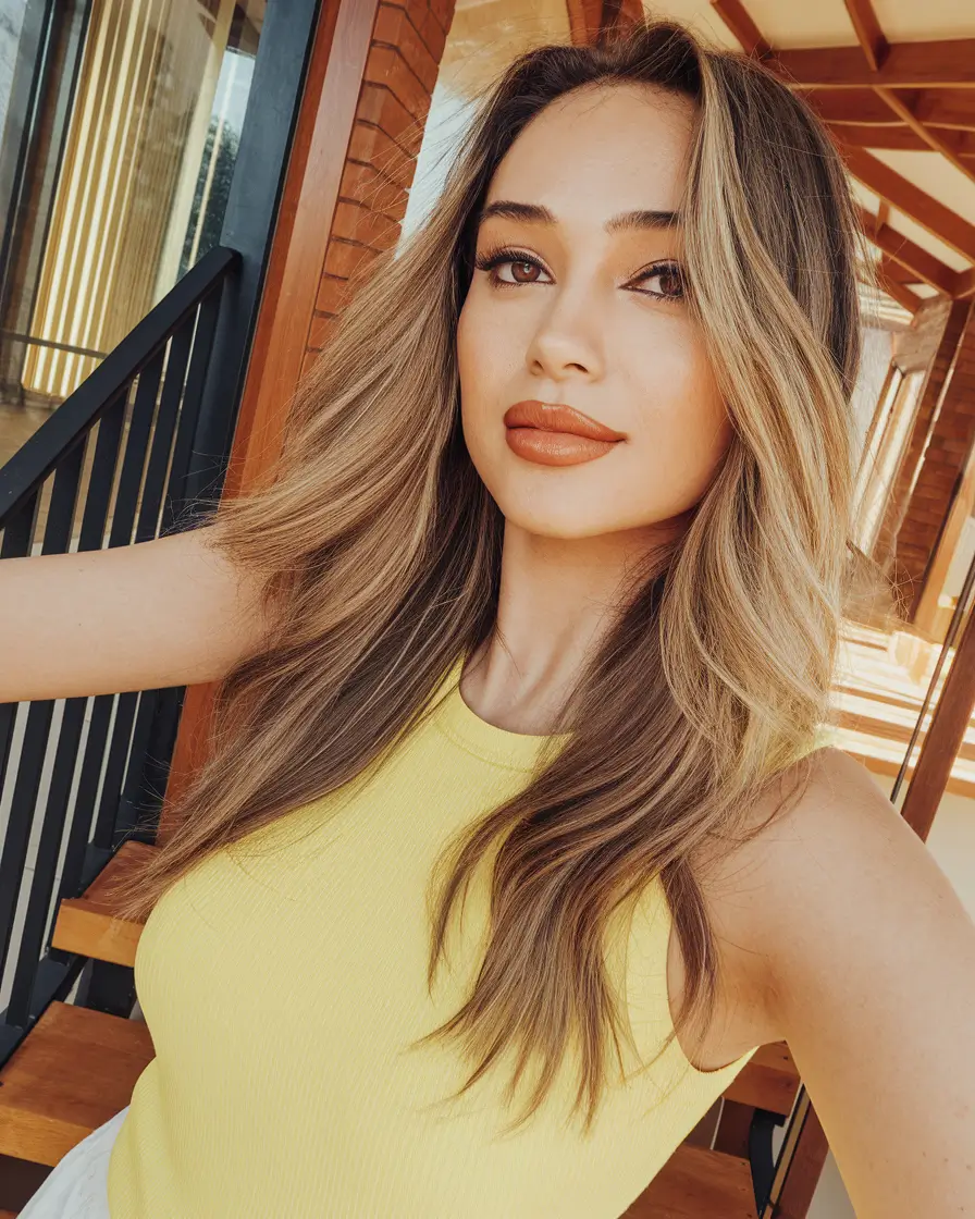 summer hair & color highlights 2025 golden brunette balayage