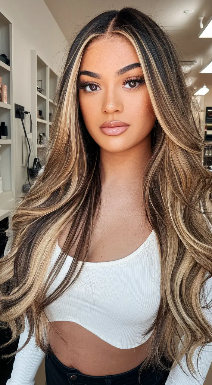 summer hair & color highlights 2025 brunette caramel highlights