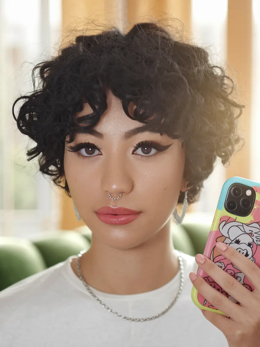 summer hairstyles curly hair short cropped