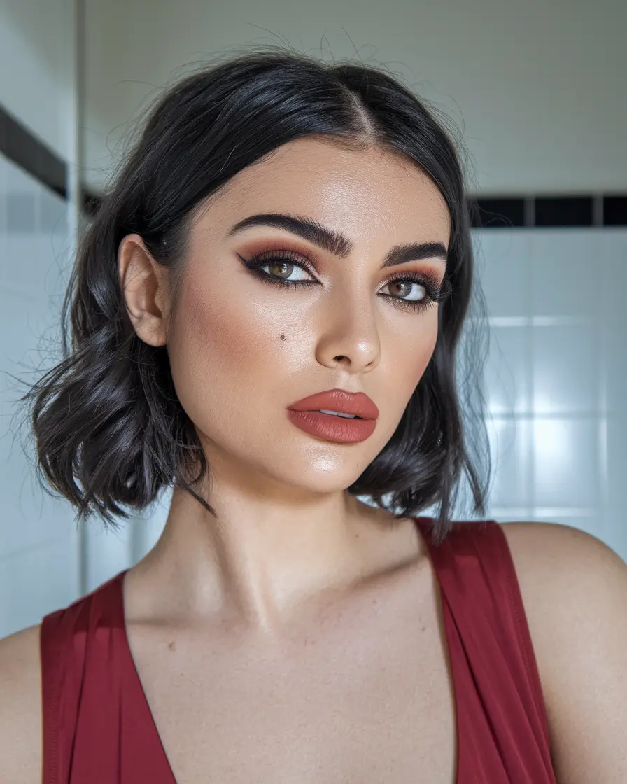 summer hairstyles glossy classic bob with a sultry edge