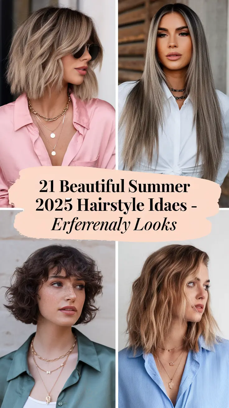 Beautiful Summer 2025 Hairstyle Ideas – Effortless Looks for All Hair Types