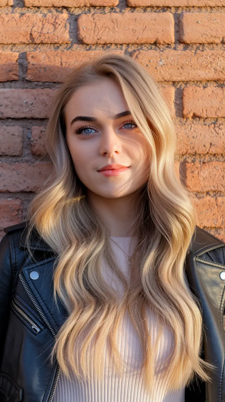 summer hairstyles long hair Golden Blonde Waves