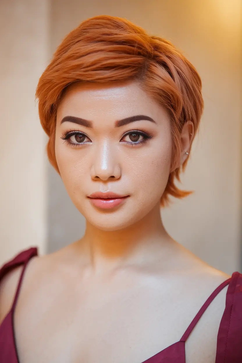 Best Short Haircuts Summer 2025 Fiery Copper Pixie Cut