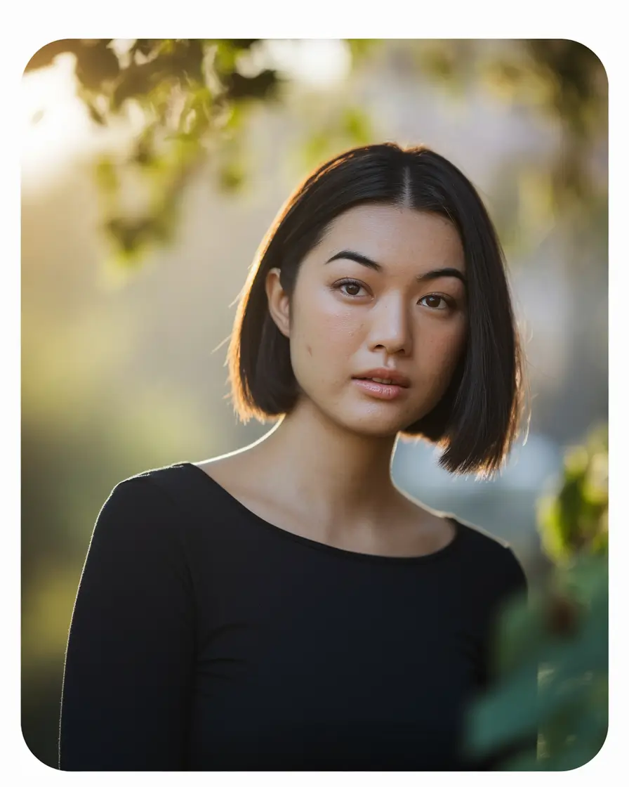 Best Short Haircuts Summer 2025 Sleek Center-Parted Blunt Bob