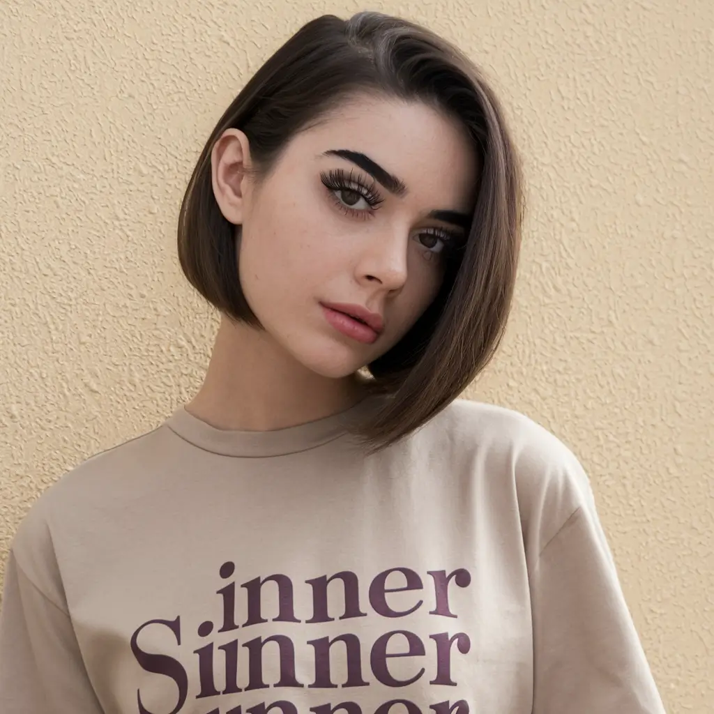 Best Short Haircuts Summer 2025 Sleek Tucked-In Blunt Bob