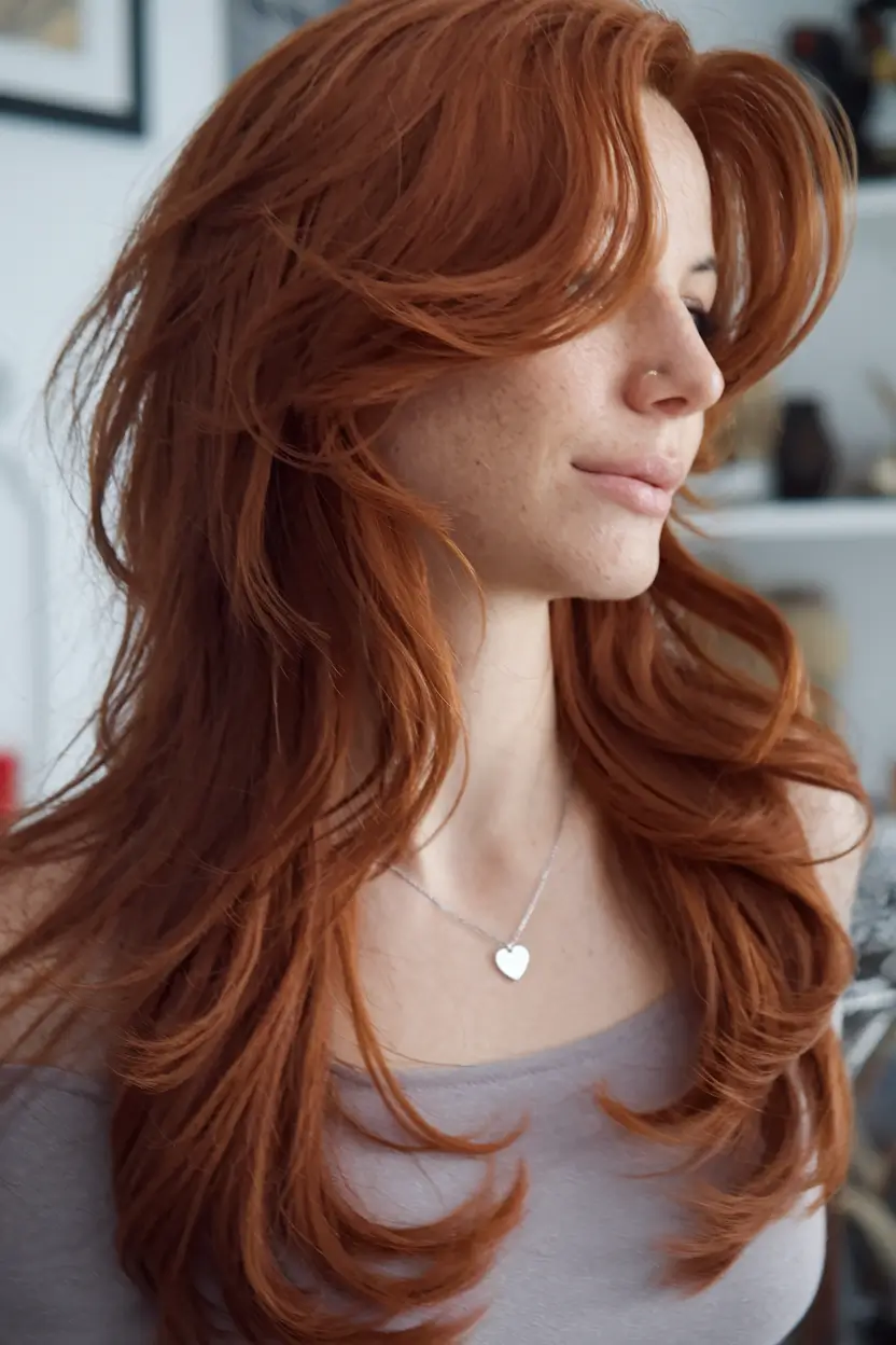 butterfly haircut curly hair Fiery Layers Full of Personality