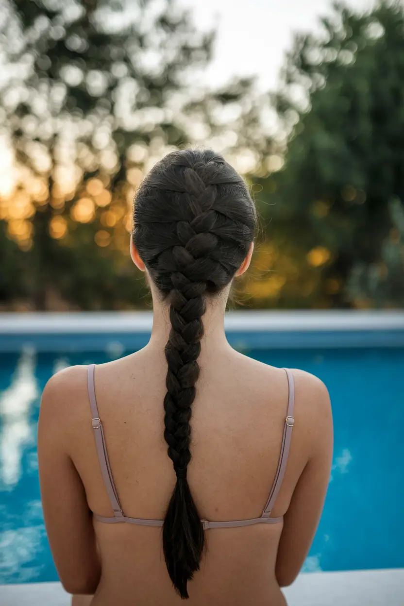 Easy Simpl Pool Day Hairstyles 2025+Classic Pool French Braid