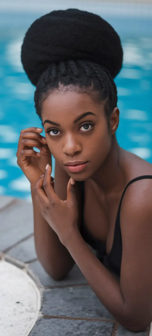 Easy Simpl Pool Day Hairstyles 2025+Regal Crown Bun for Poolside Royalty
