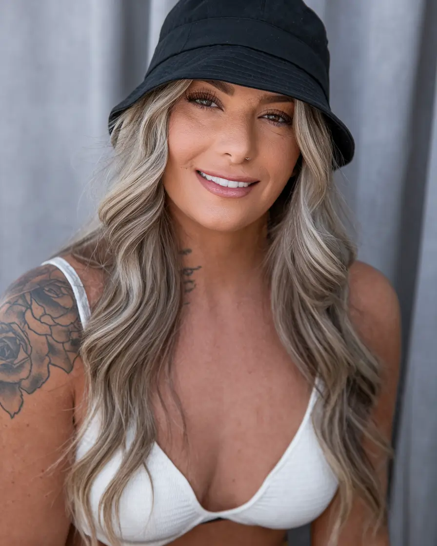 Easy Simpl Pool Day Hairstyles 2025+Soft Waves with a Bucket Hat Twist